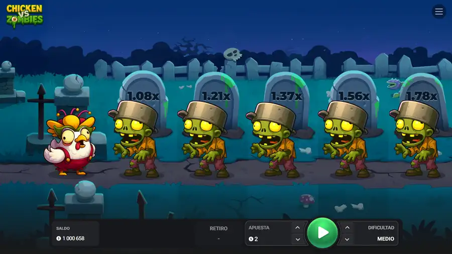 Chicken VS Zombies - Niveles de Dificultad